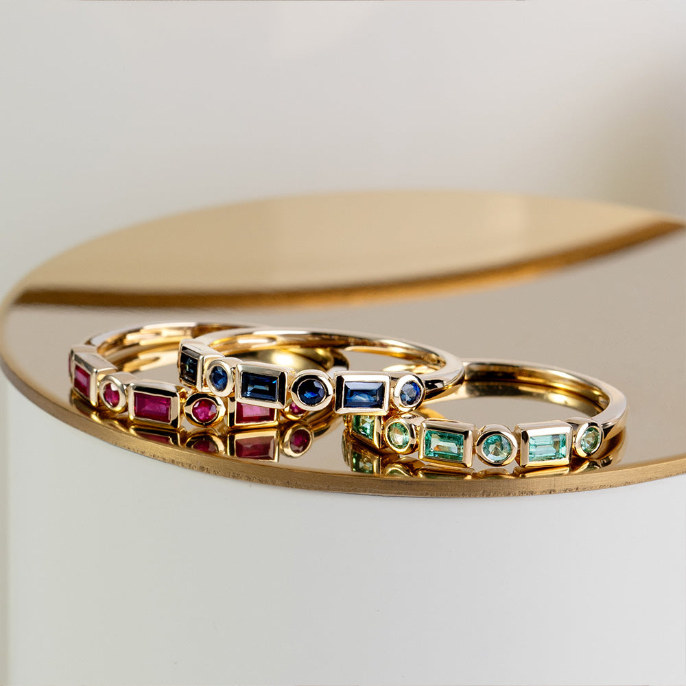 Affordable Gemstone Eternity Rings | Gemondo Ethical Jewellery | Gemondo