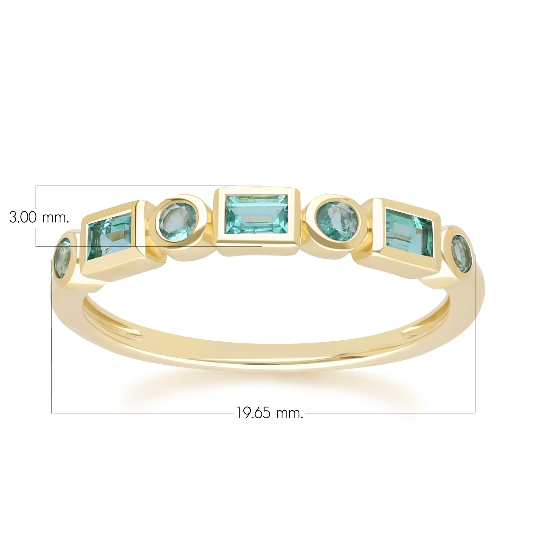 Classic Emerald Eternity Ring in 9ct Yellow Gold