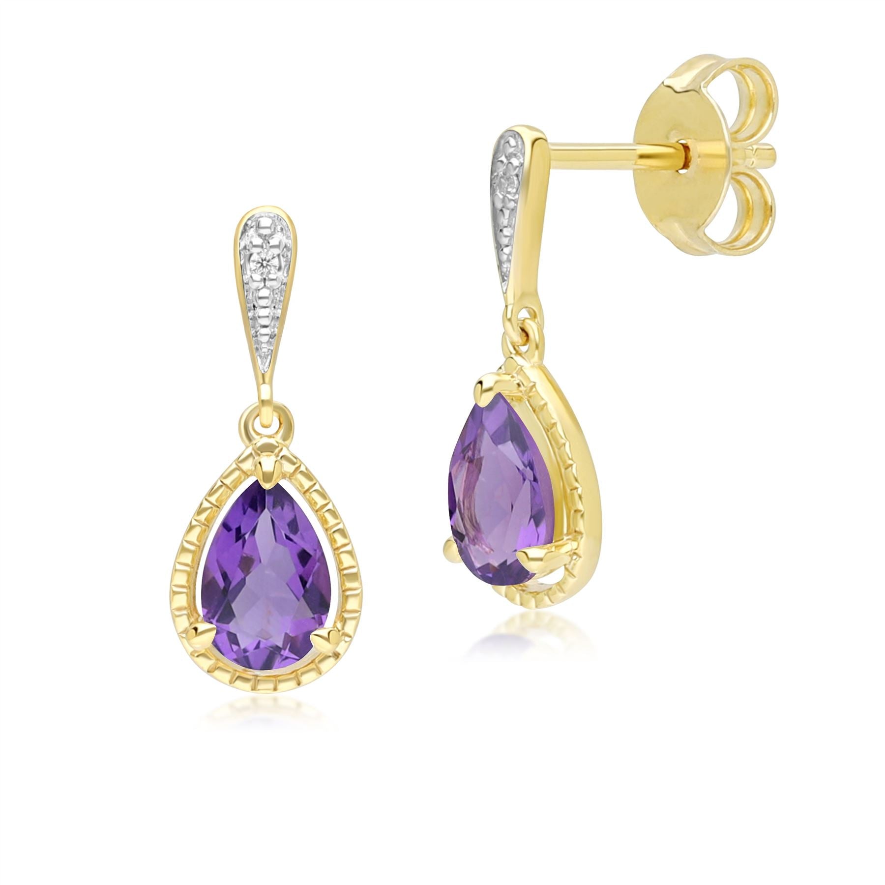 classic-pear-amethyst-diamond-drop-earrings-in-9ct-yellow-gold-135e1912019