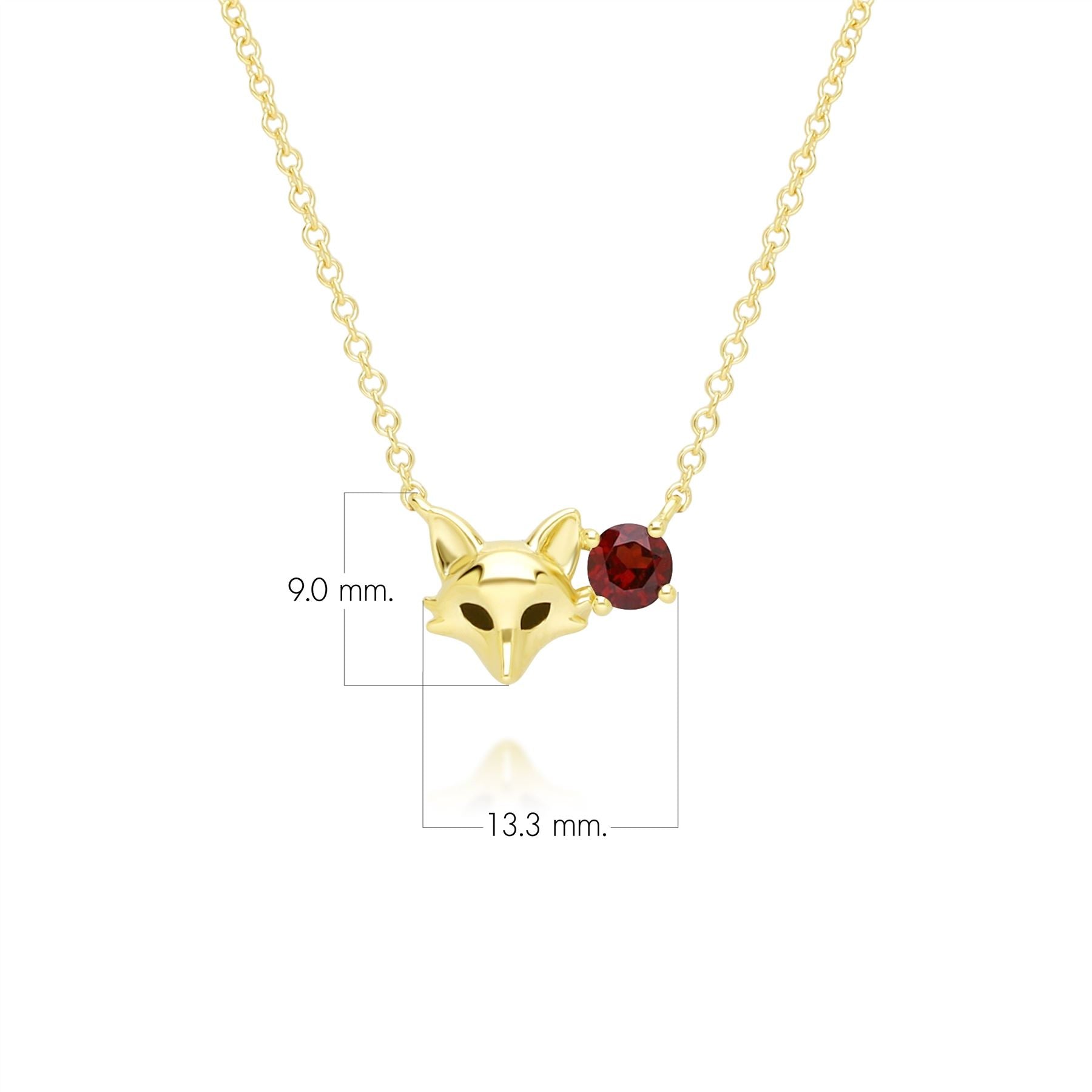 gardenia-garnet-fox-necklace-in-9ct-yellow-gold-135n0423049 Dimensions